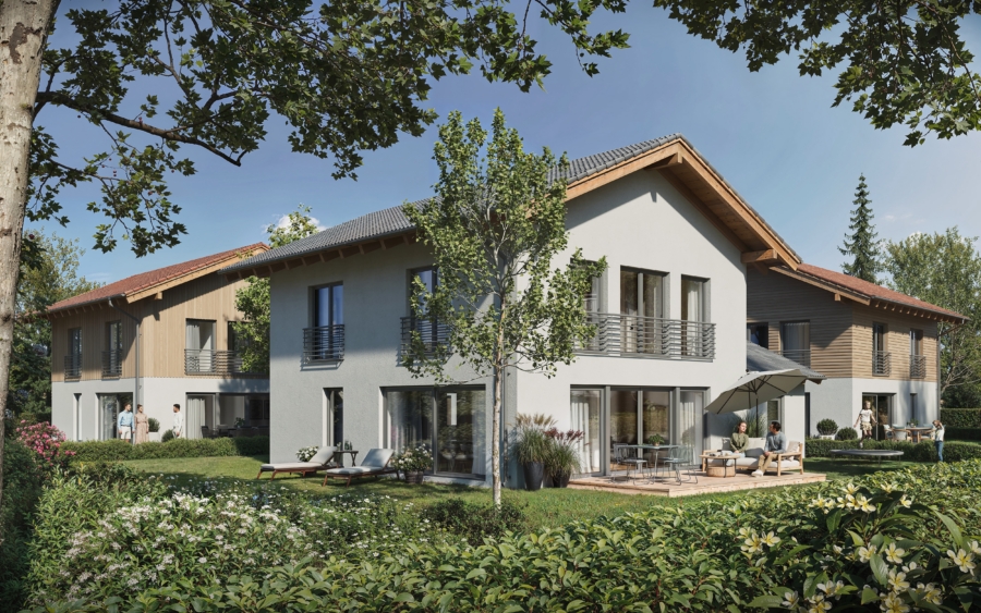 Sonnige Gärten mit großzügigen Terrassen