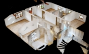 3D Grundriss - Stilvolle 4-Zimmer-Dachgeschosswohnung im kernsanierten Bauernhaus mit Bergblick