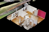 3D Grundriss - Sonnige 2 Zi. Whg. mit Bergblick 1 OG und kleine Zusatzwohnung im Souterrain