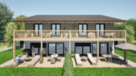 Hausansicht - Sichern Sie sich jetzt ihr Traumhaus – Neubau Doppelhaushälfte Grassau KFW40+